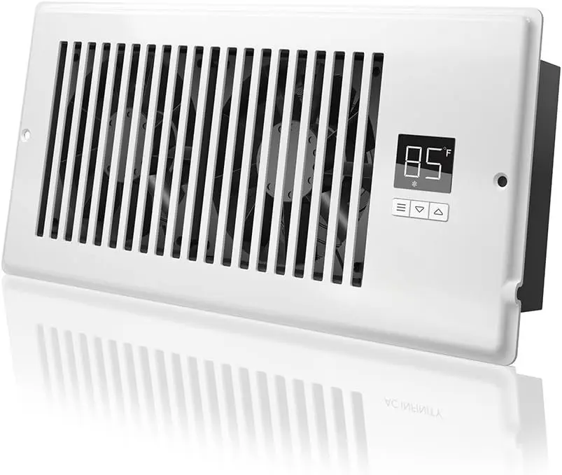 AIRTAP T4 White Register Booster Fan for 4 x 10 in. Registers, Enhances Heating & Cooling Airflow, 10-Level Speeds, 130 CFM, Quiet Operation, App Control & Data Monitoring