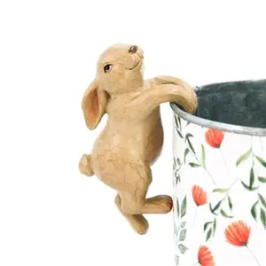 Resin Bunny Planter Rim Hanger