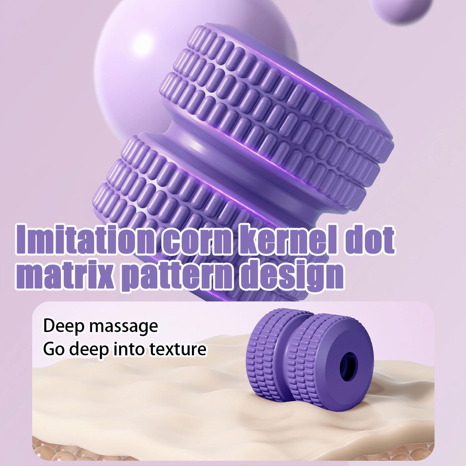 Multifunctional Massage Roller Anti Slip Lightweight Handheld  Roller Relaxation Yoga Wheel Handheld Sports Devices for Women Girls