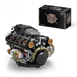 EiKee Y15003 2035pcs Simulation V8 Engine Building Blocks, Internal 8-Cylinder Linkage, Openable Top Side Covers, Adjustable Fan Blades, New Molded Parts The Best Holiday Gift for Building Block Lovers, Christmas/Birthday/New Year Gift