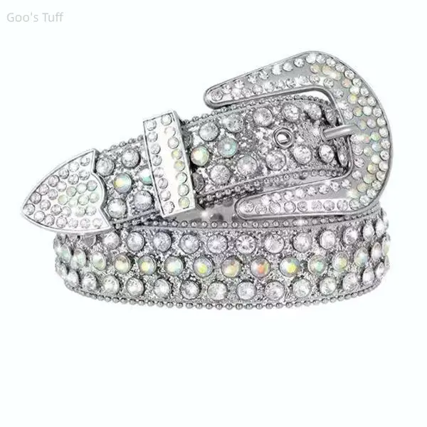 Women's Premium Quality Rhinestone Decorated Waist Belt - Blinged-Out Bedazzled Diamonds Fashion Accessory, Versatile for Daily & Street Casual Clothes, Glamorous Outfit Enhancer, Sparkling
