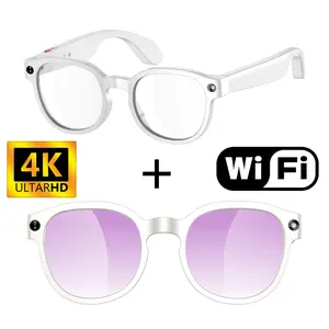 AI Real Time Translation Smart Glasses 5MP Anti Shake Camera 1080P Video Recording for Outdoor Adventures and Business Travel Wearable 4K UltraHD WiFi