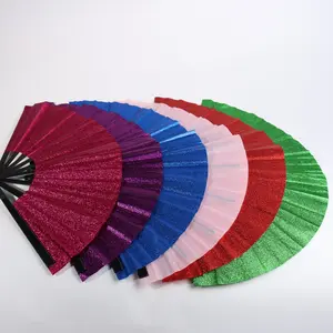LARGE CLACK LINE DANCE FANS, HAND FAN, ASSORTED COLORS