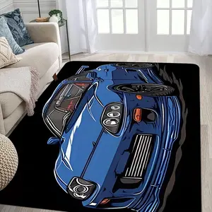 Car Pattern Floor Mat, Rectangle Home Decorative Carpet, Non-slip Soft Floor Mat for Home Living Room Bedroom, Home Decor