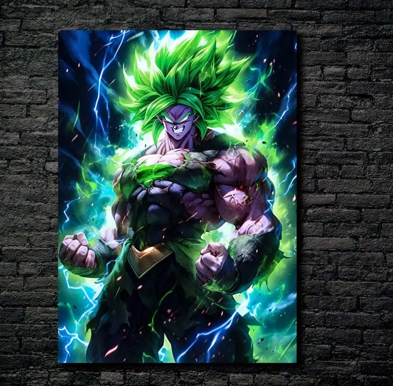 metal poster the legend broly,dragon ball ,Metal Poster - No Frame metal poster the legend broly,dragon ball ,Metal Poster - No Frame