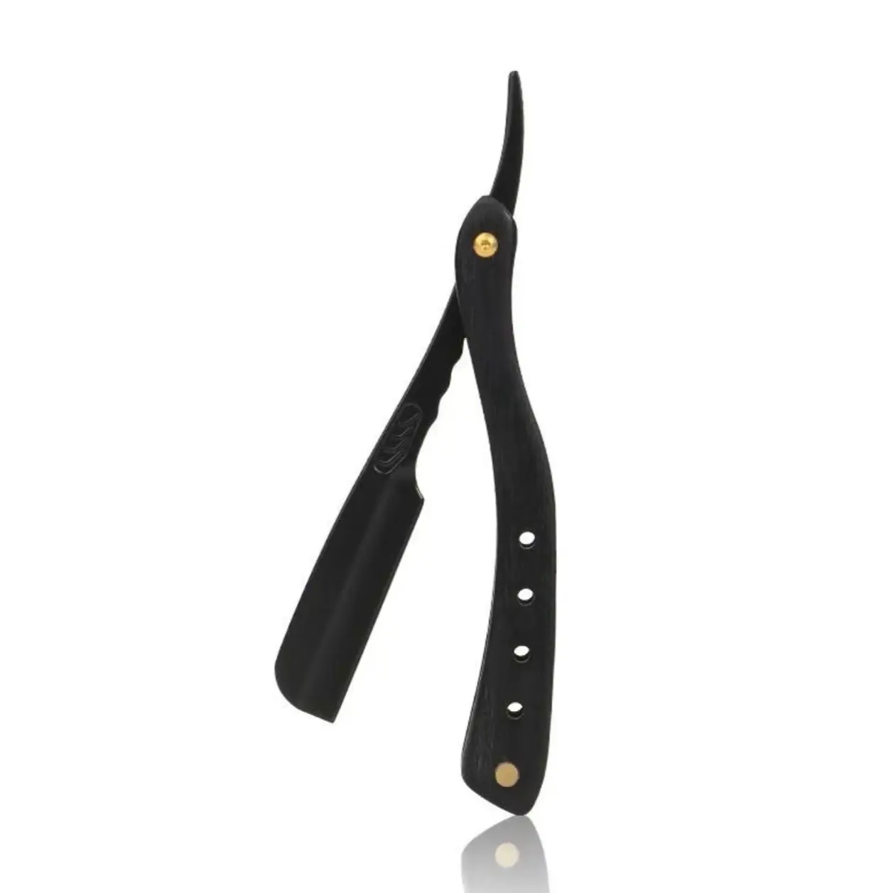 Cool Design Barber Straight Edge Shaving Razor Blade - Super Comfortable and Lightweight in the Palm - All Hair Type Shaving - Shave Facial Hair or Body Hair or Head and Eyebrows - Blades Included - Professional And Personal Use Shaving Blade