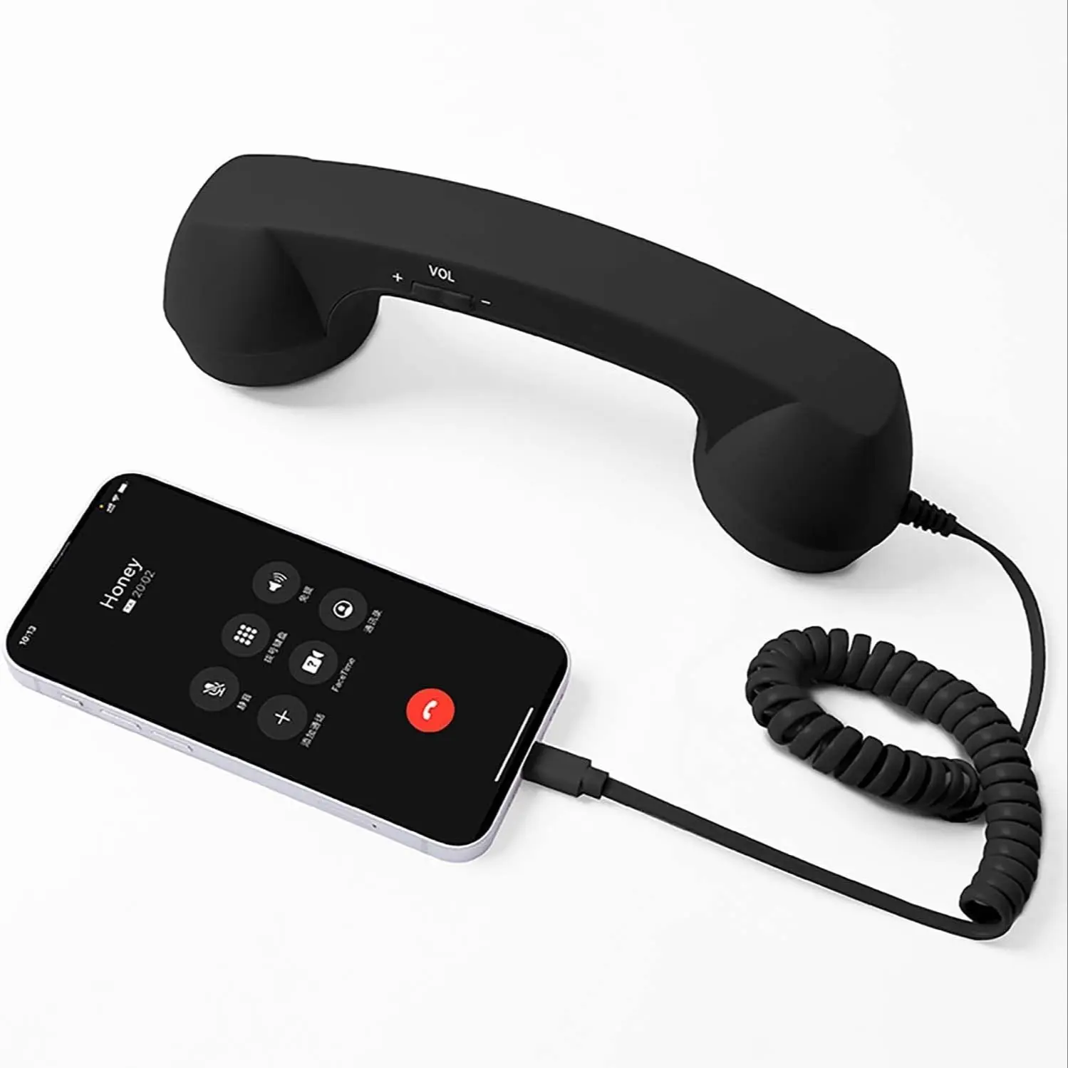 Retro Phone Handset, 2026 New Multifunction Durable Retro Phone Handset for iPhone, Type-C Retro Telephone Wired Handsets Style Landline Handle Receiver for Cell Mobile Video Conferences, Calls, Meetings