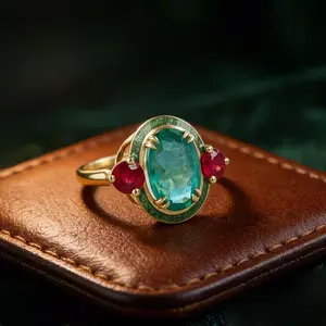 Vintage Art Deco-style rings, 14K gold-plated cocktail rings, gifts for women