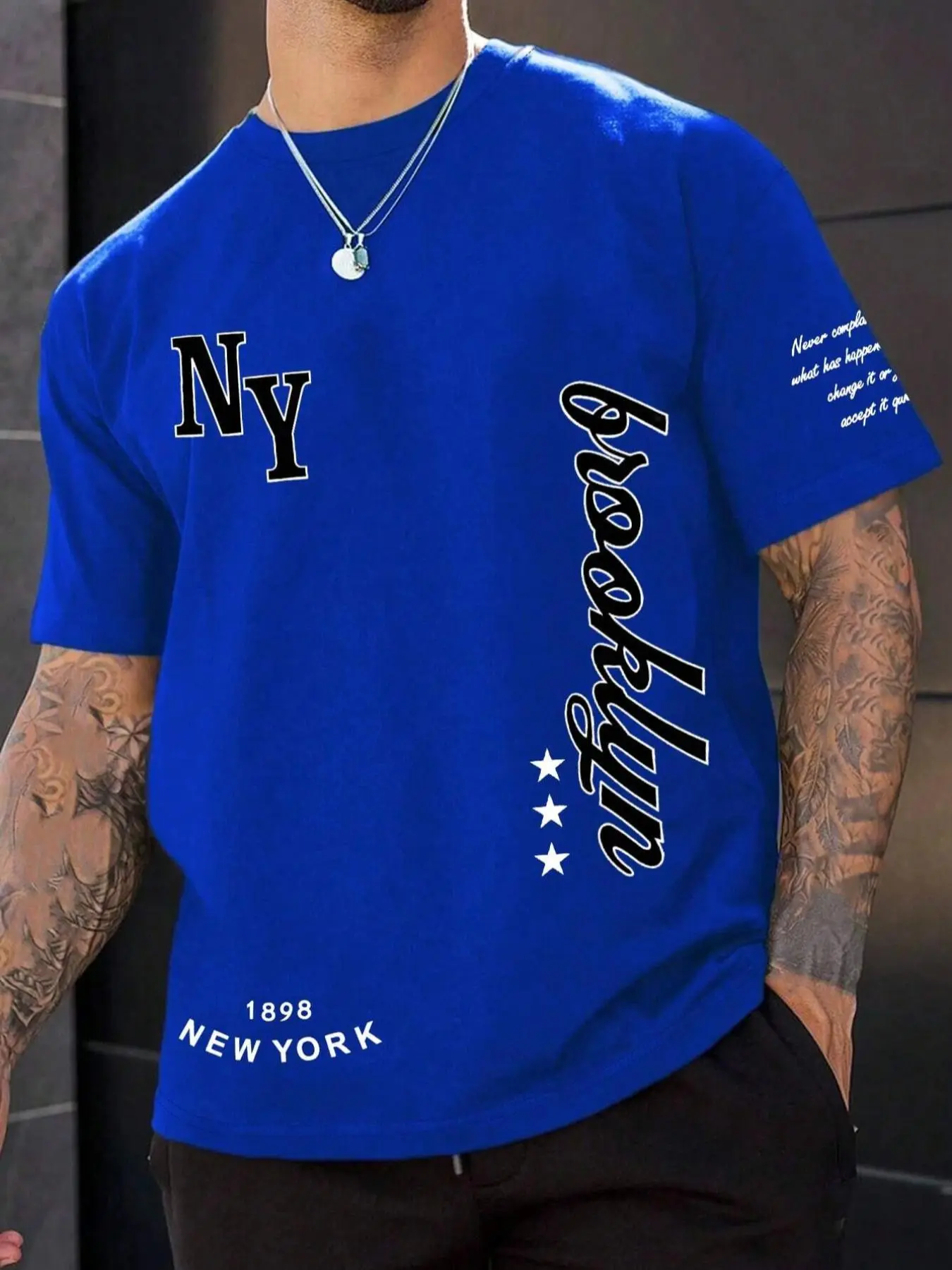 Men's Letter & Figure Print Round Neck Jersey Tee, Regular Fit Casual Sporty Style Street Fashion Short Sleeve T-shirt, Casual Sportswear for Daily Wear, Men's Summer Clothes, Casual Sport Top