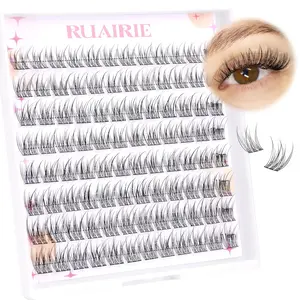 Natural Lash Clusters Wispy Eyelash Clusters 9-11MM Short Cluster Lashes 96pcs DIY Eyelash Extension C-Curly Lashes Clusters Eyelashes Clusters for Natural Look by Ruairie