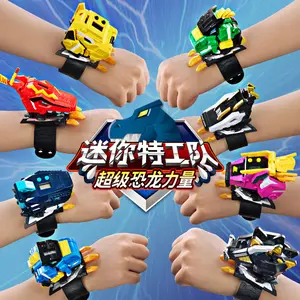 Genuine Mini secret service watch toy boy mecha deformation robot super dinosaur power