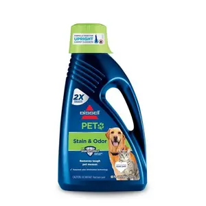 BISSELL Pet Stain & Odor Carpet Cleaning Formula 60 fl oz Model 99K52 Deep Cleaner Deodorizer for Homes with Pets