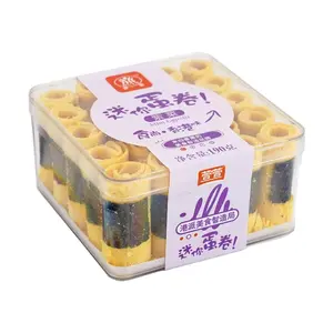 XUANXUAN Mini Seaweed Egg Rolls 190g - Crispy Korean Snack, Savory Nori & Egg Waffle Bites, Perfect for Party Favors & On-the-Go Snacking