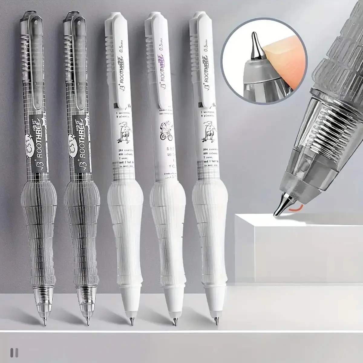 Retractable Gel Pen, Simple Portable Multipurpose Gel Pen & Refills, Stationery Supplies for Student School Home Office, Office Accessories, School Su