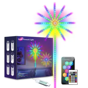 LED Firework Light, USB Powered LED Light with Remote Control, RGB Color Changing LED Light, Decorative Atmosphere Light for Home Party Festival, Multifunctional Lighting