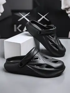 Women's Fashionable Solid Color Platform Clogs, Casual Comfortable Breathable Non-slip Clogs, Trendy All-match Clogs for Indoor & Outdoor Wear, Breathable Lightweight Clogs, Breathable Nonslip