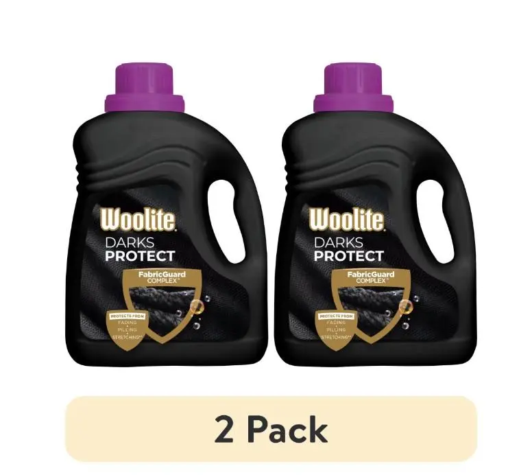 (2 pack) Woolite Darks Defense Liquid Laundry Detergent – Protects Dark Clothes from Fading, 66 Loads, 100oz