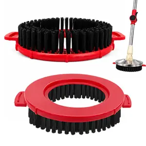 Spin Mop Replacement Head Base 15.8–16cm, Heavy Duty Scrub Brush Head for Spin Mop System, Round Bathroom & Shower Floor Scrubber Brush, Deep Cleaning Mop Replacement Parts