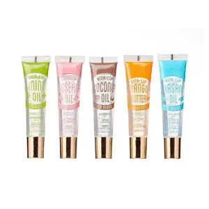 5 Pack Mint, Rosehip, Coconut, Argan Oil, Mango Butter lip gloss Lip Clear Ultra-Hydrating & Soothing Formula Non-Sticky Finish Lip Balm Lip Gloss