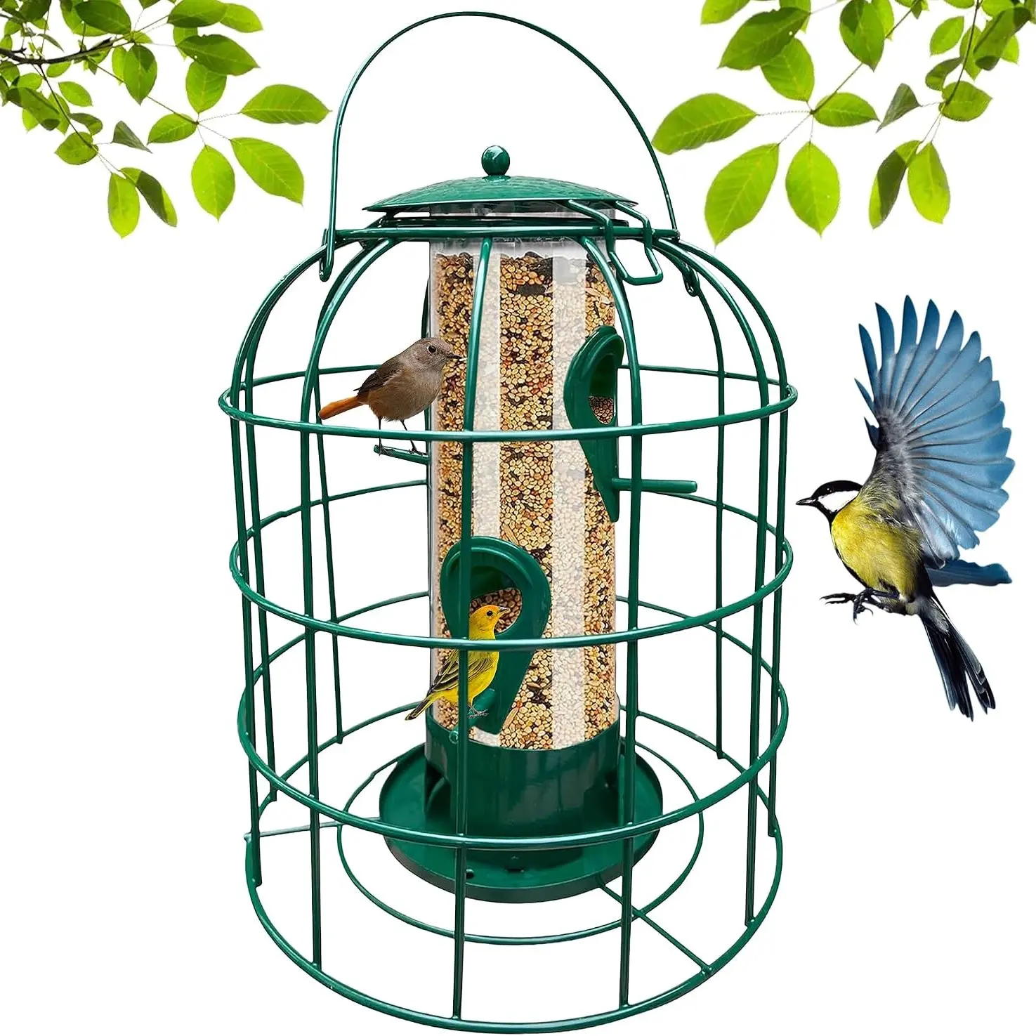 Garden Guru Squirrel Proof Bird Feeder – Weather Resistant Hanging Feeder for Outdoor Birds