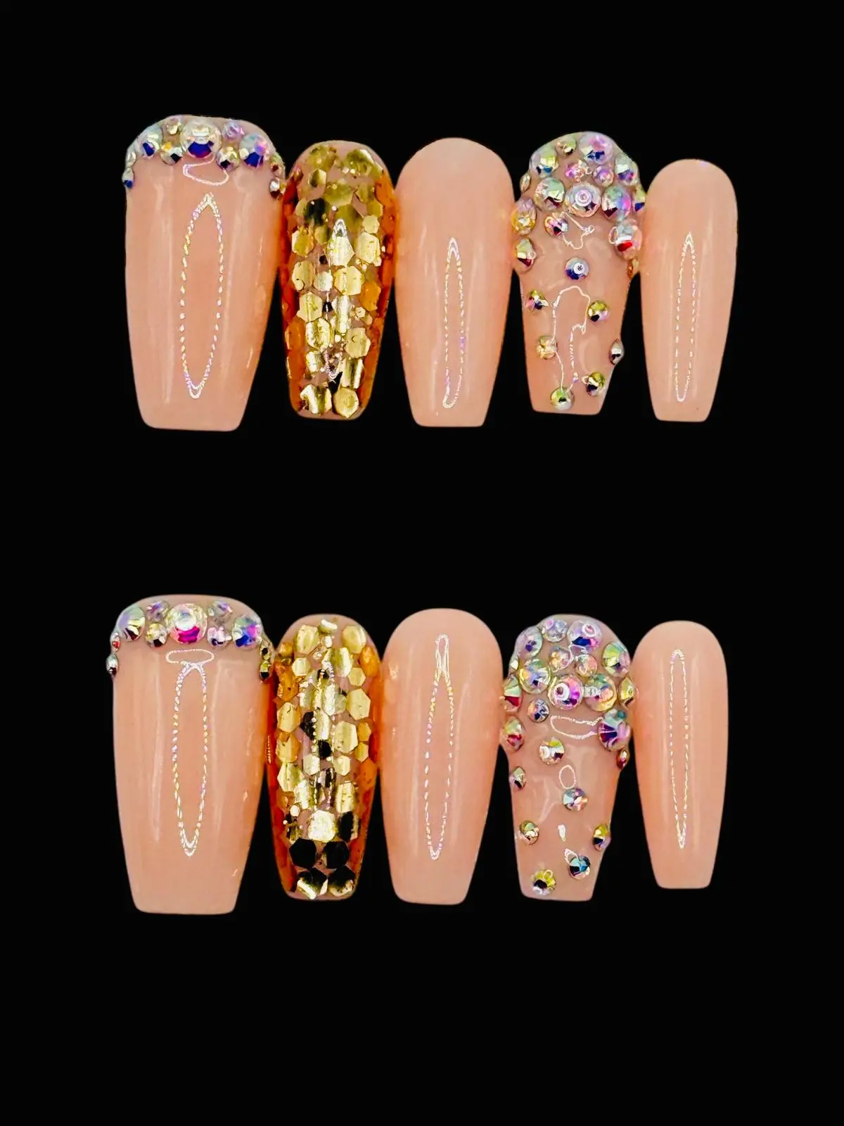 020 Baddies Couture Collection Pale Pink/Peachy undertones bling