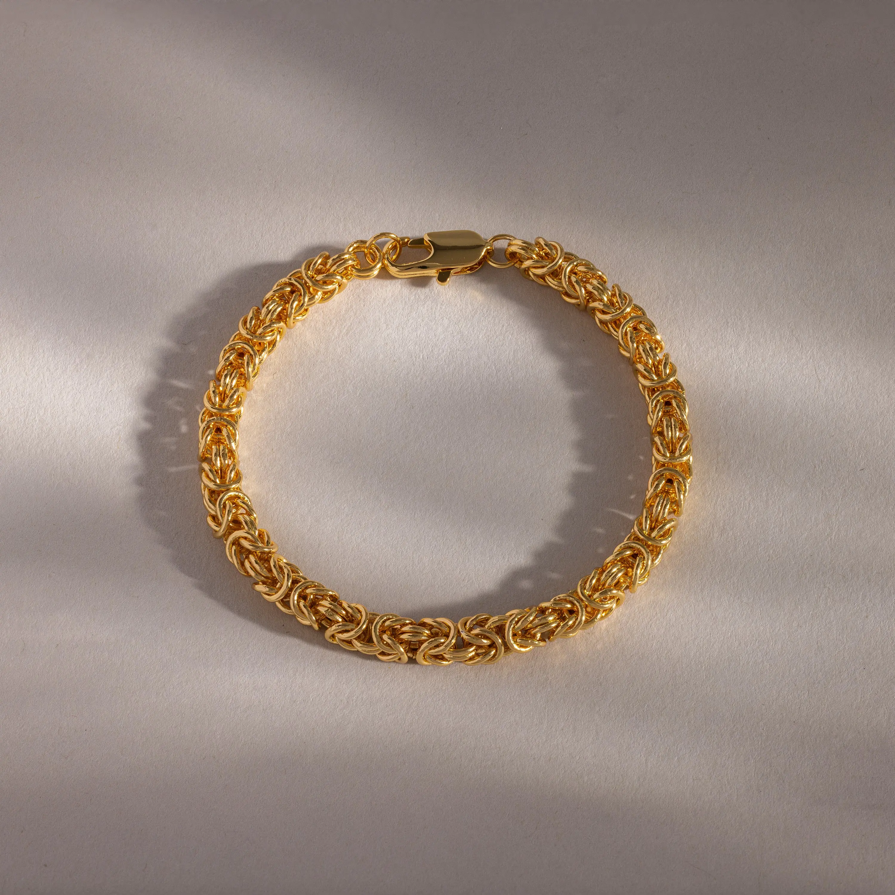 Bold Byzantine Bracelet by Caitlyn Minimalist - Thick Woven Chain Bracelet - Statement Stacking Bracelet - Chunky Gold Jewelry - Gift for Her
