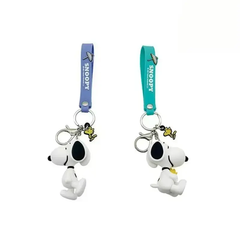 MINISO Cute Snoopy Summer Travel 3D Pendant Exquisite Cartoon Hanging Ornament Lovely Stylish Key Chain Decor Lightweight Portable Bag Charm Fashion Accessories Delicate Small Gift Decoration for Daily Backpack Handbag Decor Use#Summervibes