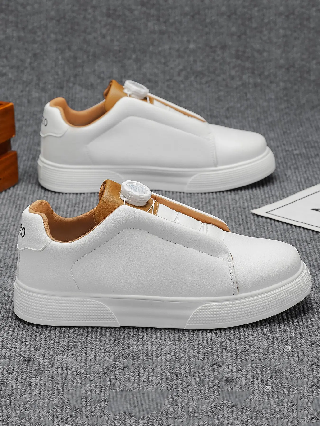 Men's Skateboard Shoes, Simple Fashion PU Leather Design, Durable PVC Sole, Ideal for Commuting, Outdoor, Casual Business, Travel, Skateboarding Shoes