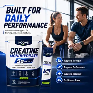 KOOVS Creatine Monohydrate - 15 Servings, 5g Creatine, Supports Energy, Muscle Recovery & Monohydrate Powder Supplement
