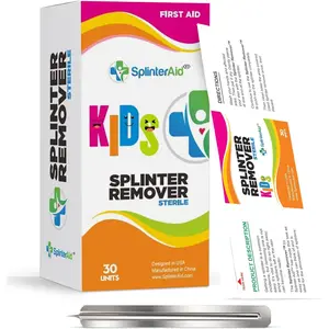 Kids Splinter Removal Kit 30 Pack Gentle Single-Use Splinter Removers for Children Individually Wrapped Easy to Use Compact First Aid for Home School & Travel