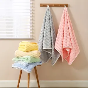 1 Pcs large coral fleece bath towel, 90*180cm towel, soft and comfortable, absorbent and quick-drying, suitable for family showers, travel vacations, hotels, beaches, swimming, gyms, camping