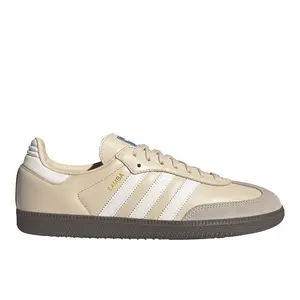 adidas Mens Samba Og Lace Up Sneakers Shoes Casual - Beige