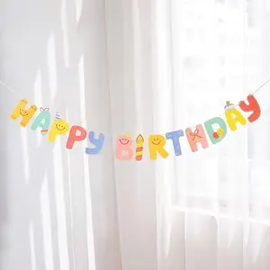 Colorful Birthday Celebration Flags, Backdrop Banners, And Easy-To-Hang Decorations Suitable for Party Backgrounds And Birthday Celebrations