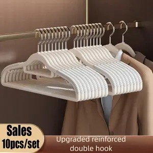 10pcs Non-Slip Invisible Multi Hangers, Thickened, Dry & Wet Use, Space Saving Closet Organizer, No Shoulder Damage, Durable