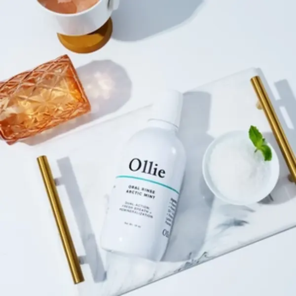 Ollie Arctic Mint Hydroxyapatite Mouthwash | Alcohol-Free Fresh Breath Mouthwash for Healthy Teeth & Gums