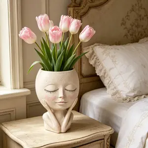 Resin Decorative Flower Pot, High-Quality Eco-Friendly Resin, Versatile Home Office Commercial Decoration, Perfect Gift for All Occasions, Home Decor Pots