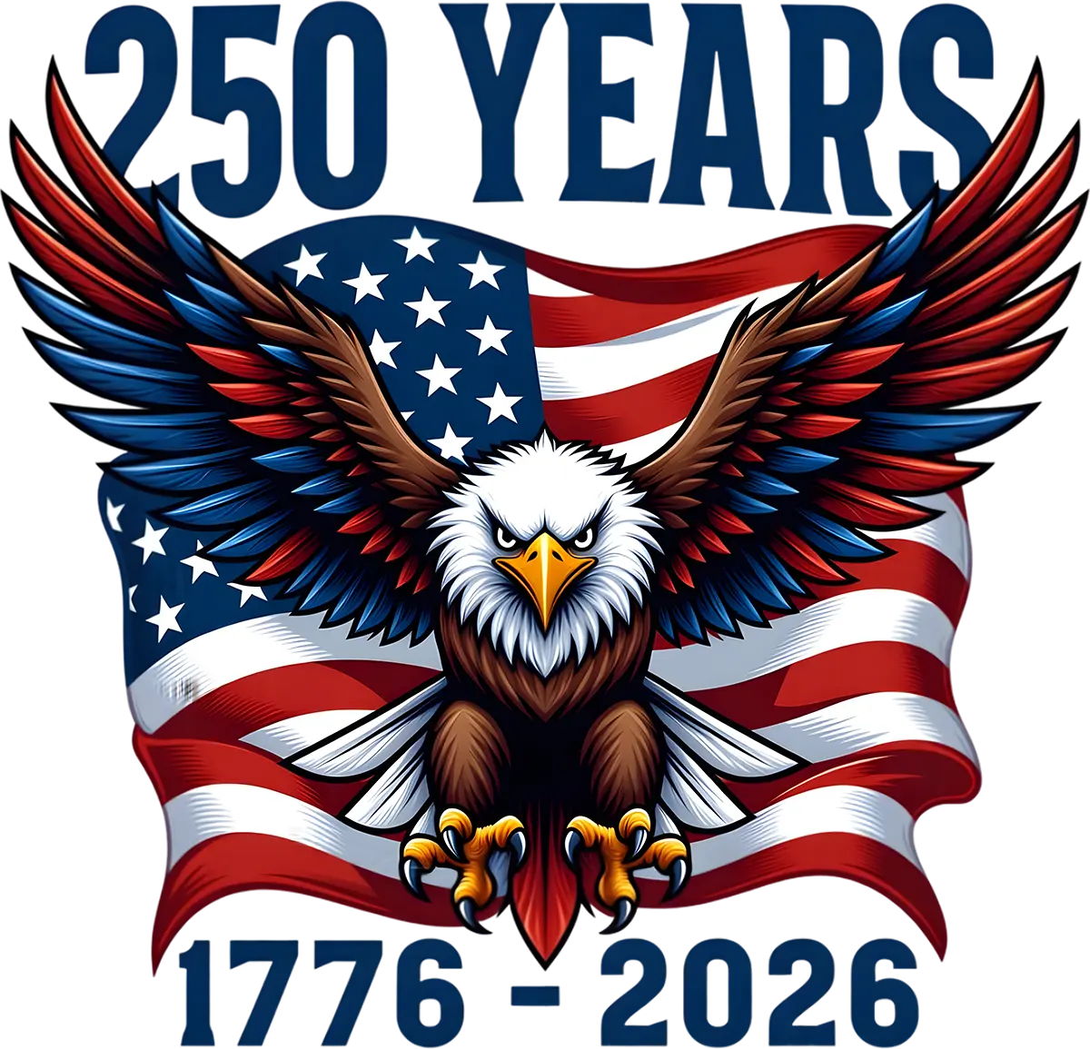 DTF Transfer – IP 250 Years Eagle Multi Sizes