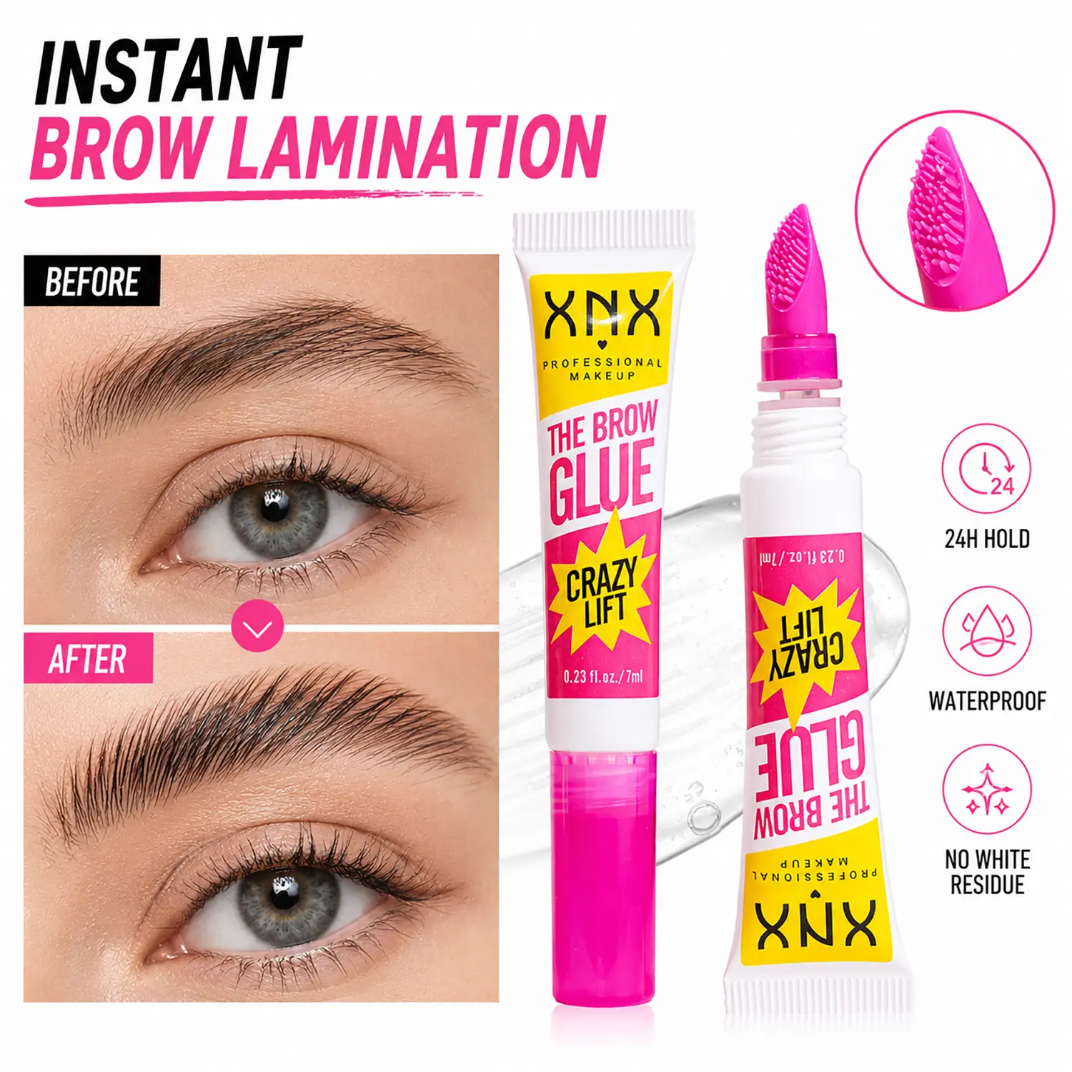 The Brow Glue – Professional Eyebrow Styling Gel with 24H Hold for Laminated Brow Effect