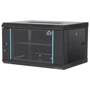 VEVOR 6U Wall Mount Network Server Cabinet, TikTokShopBlackFriday, 15.5'' Deep, Server Rack Cabinet Enclosure, 200 lbs Max. Ground-mounted Load Capacity, with Locking Glass Door Side Panels, for IT Equipment, A/V Devices