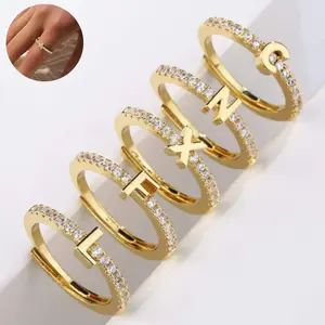 Fashion Initials Rings for Women, Simple, Classic, Ladies Finger Rings