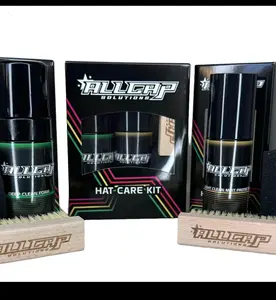 Allcap solutions full hat care kit - light and deep cleaners with brush and sponge.