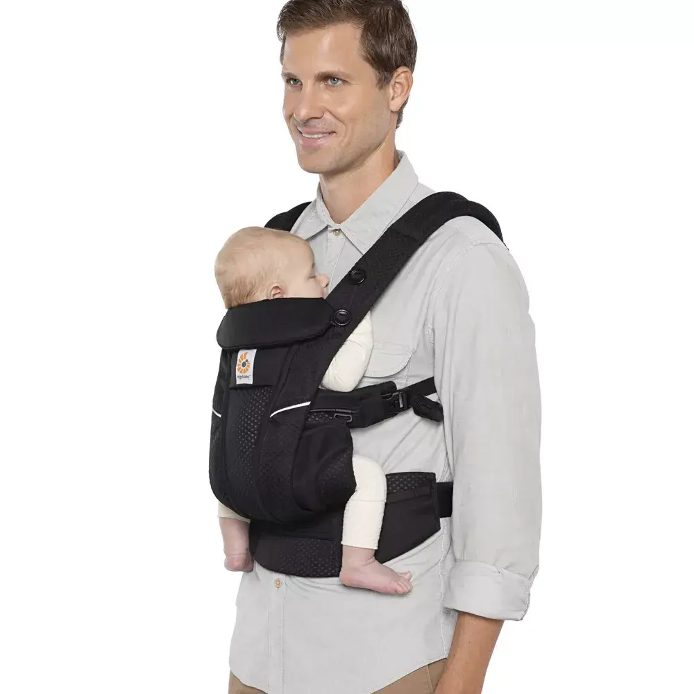 Ergobaby Omni Breeze All-in-1 Baby Carrier - Onyx Black, Ergonomic Carrier, Hip Baby Carriers