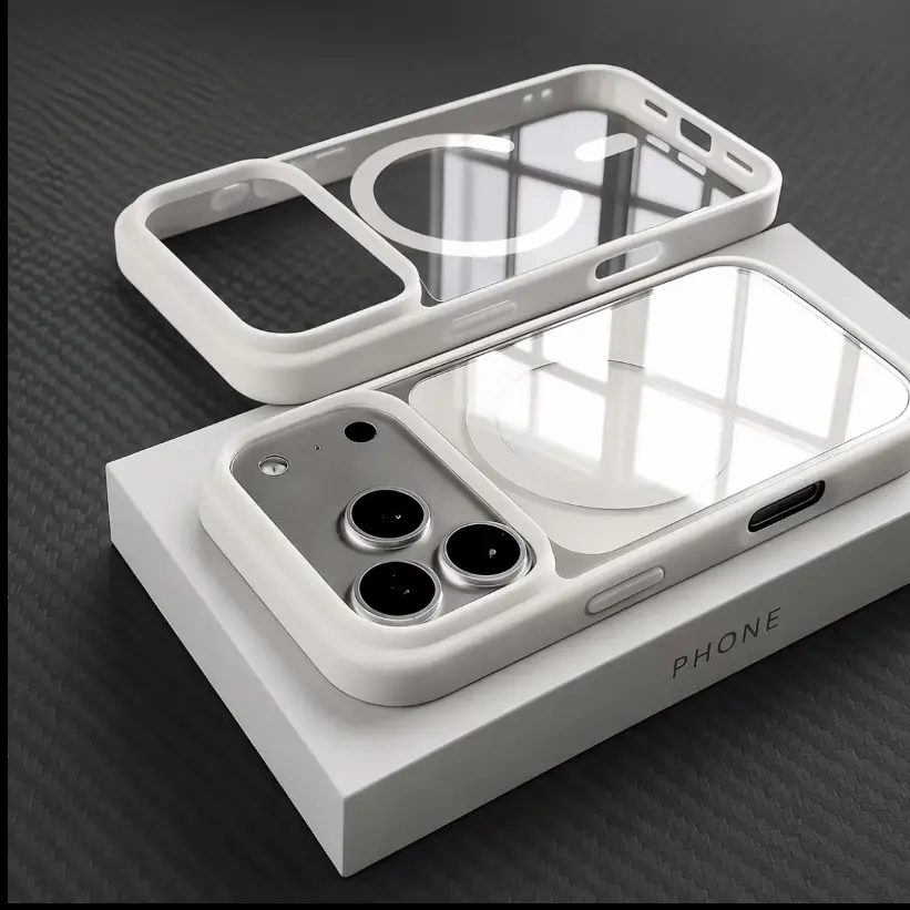 Minimalist Clear Magnetic Case, Pastel Macaron Transparent Phone Cover – Skin-Feel Anti-Yellowing Slim Fit, Strong MagSafe Wireless Charging for iphone 17/16/15/14/13/12/11 pro max / pro / plus、17 AIR、XS Max/X/XS & Samsung S26/S25/S24/S23/S22 Series