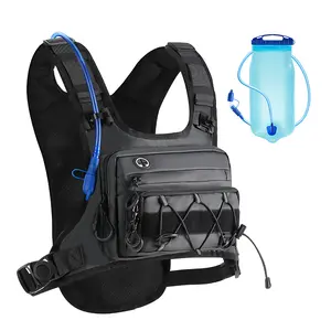 Running hydration vest backpack, lightweight chest bag, built-in large capacity water bag, suitable for hiking, running, cycling, suitable for both men and women