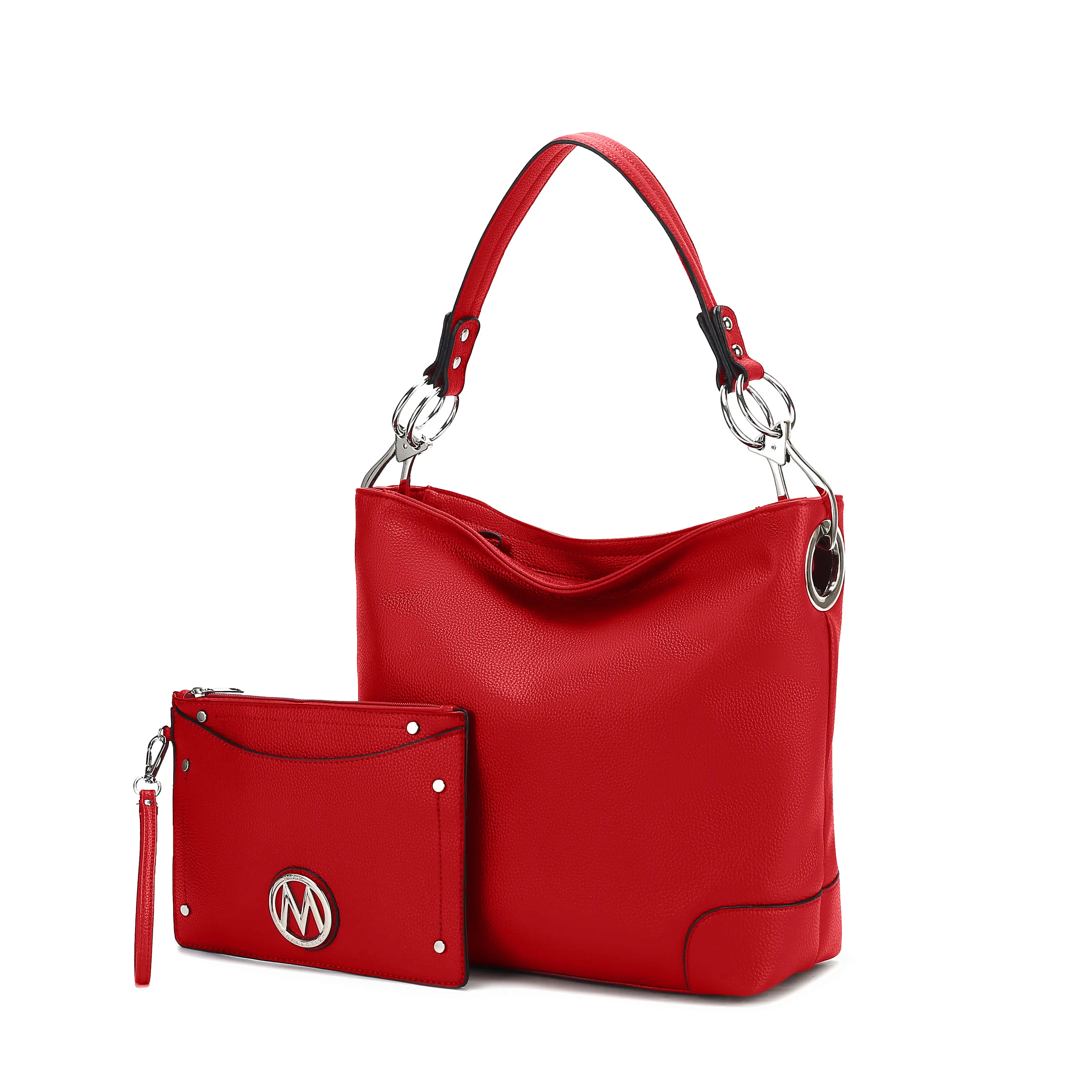 Viviana Vegan Leather Hobo Bag with Wristlet