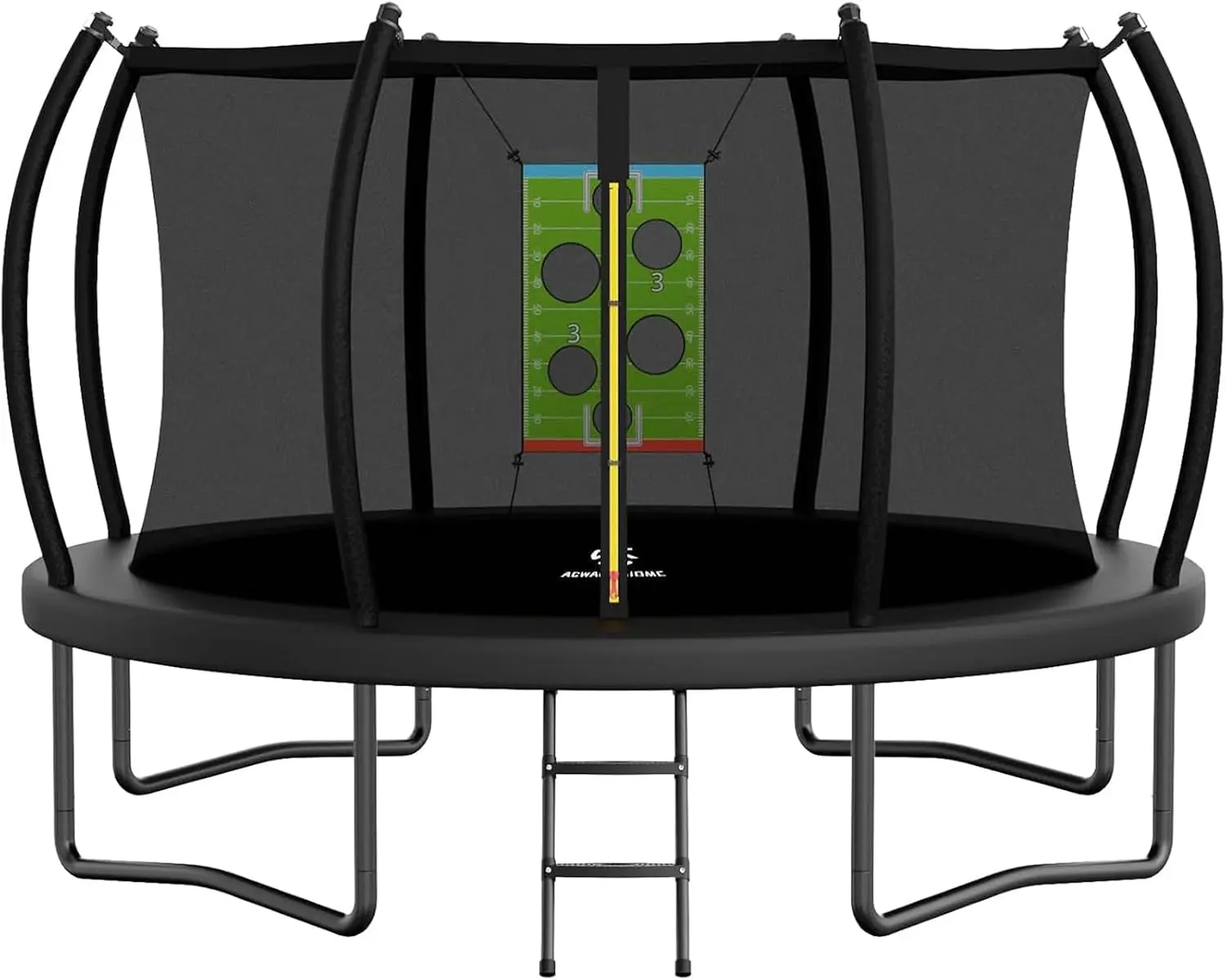 ACWARMHOME Trampoline Outdoor  10FT  with Enclosure, Anti-Rust Coated Frame, Backyard Large Recreational Trampolines with Net for Kids & Adults, ASTM Approved