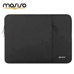 MOSISO 13.3 Inch Laptop Sleeve Case with Front Pocket Slim Protective Bag for MacBook Air/Pro HP Dell ASUS Lenovo Lightweight Travel Work Sleeve Black