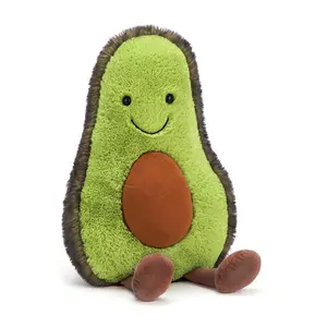 Jellycat Avocado Plush – Ultra Soft and Squishy Stuffed Avocado Plushie with Happy Expression,  Perfect Gift for Kids, Friends, and Collectors, and Home Decor, Ideal Birthday Gift, Cozy Hug Toy