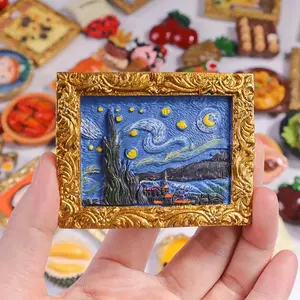 3D Picture Frame Fridge Magnet Cartoon Breakfast Food Magnetic Fridge Magnet Home Decor Magnetic Decoration Small Ornaments