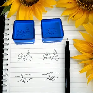 Pet Dog Paw Print Postage Stamp Seal, Interactive Pet Hand Journal Stamps, Fun Ink Rubber Stamp for Pets, 1 Piece